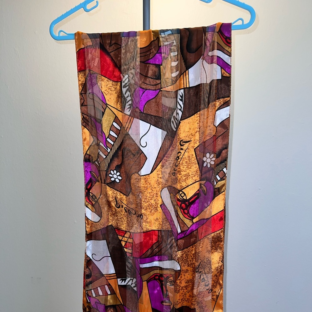Cubism Surrealism Picasso Vintage Scarf